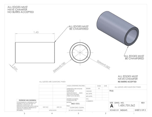 SLEEVE BULK 1.43X.75X.562