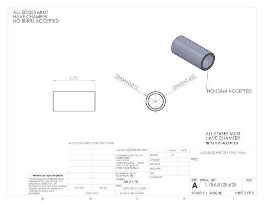 BULK SLEEVE 1.75X.812X.625