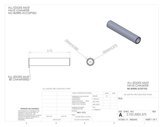 SLEEVE BULK 2.75 X .500 X .375