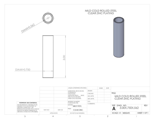 SLEEVE BULK 3.00 X .750 X .562