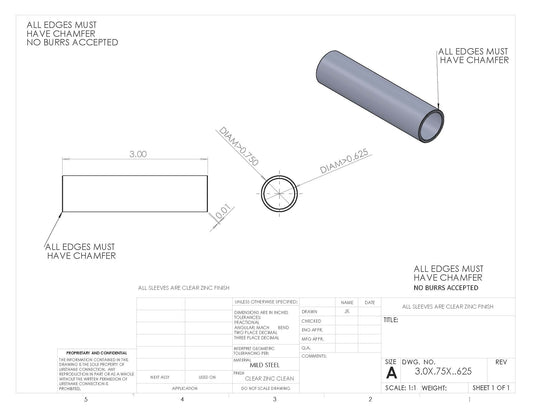 SLEEVE BULK 3.00 X .750 X .625