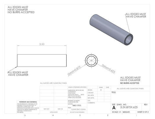 SLEEVE BULK 3.50 X .875 X .625