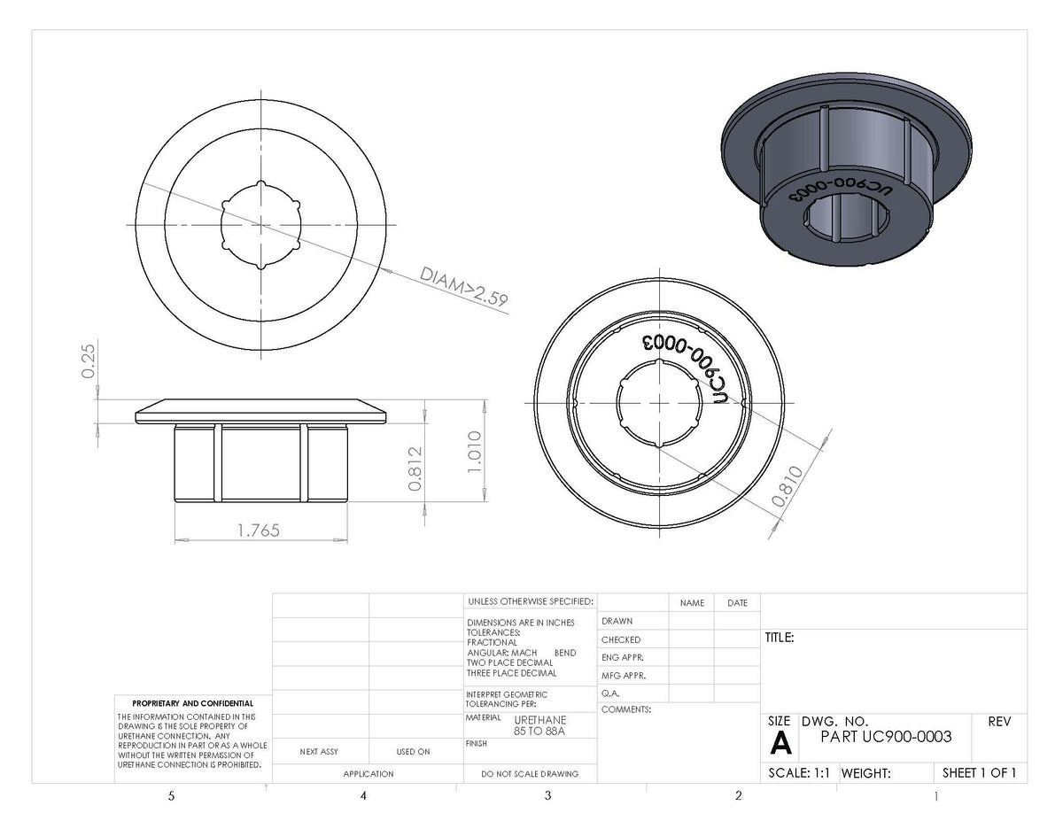 UC900-0003 BULK BUSHING