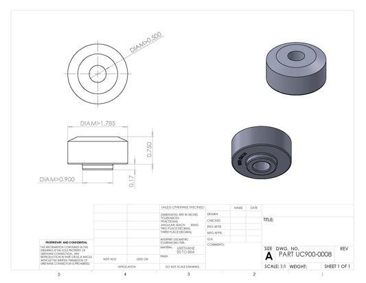 UC900-0008 BULK BUSHING