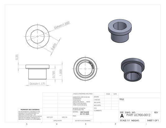 UC900-0012 BULK BUSHING