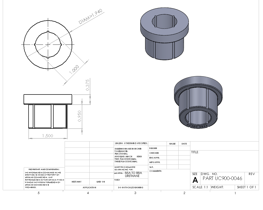 UC900-0046 BULK BUSHING