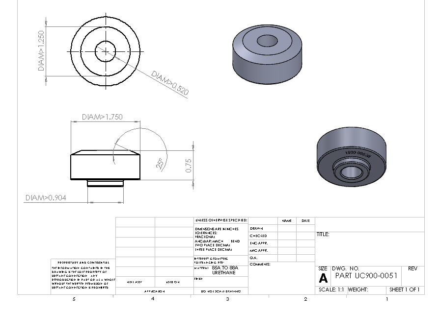 UC900-0051 BULK SHOCK BUSHING