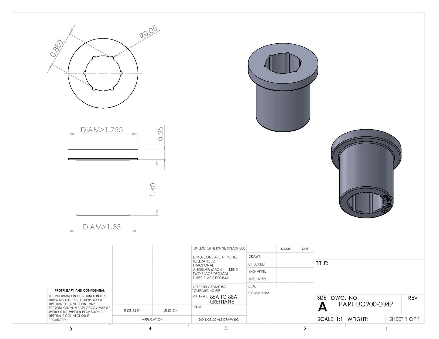 UC900-2049 BUSHING BULK