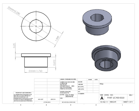 UC900-0030 BULK BUSHING