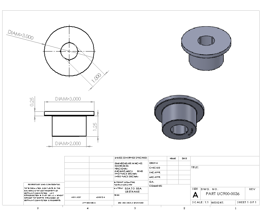UC900-0036 BULK BUSHING
