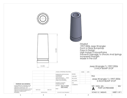 UC900-B500 BUMP STOP 5 INCH