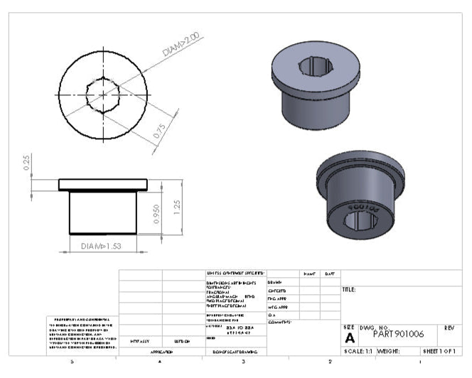 2.0" OD x 2.5" Polyurethane Bushing Set