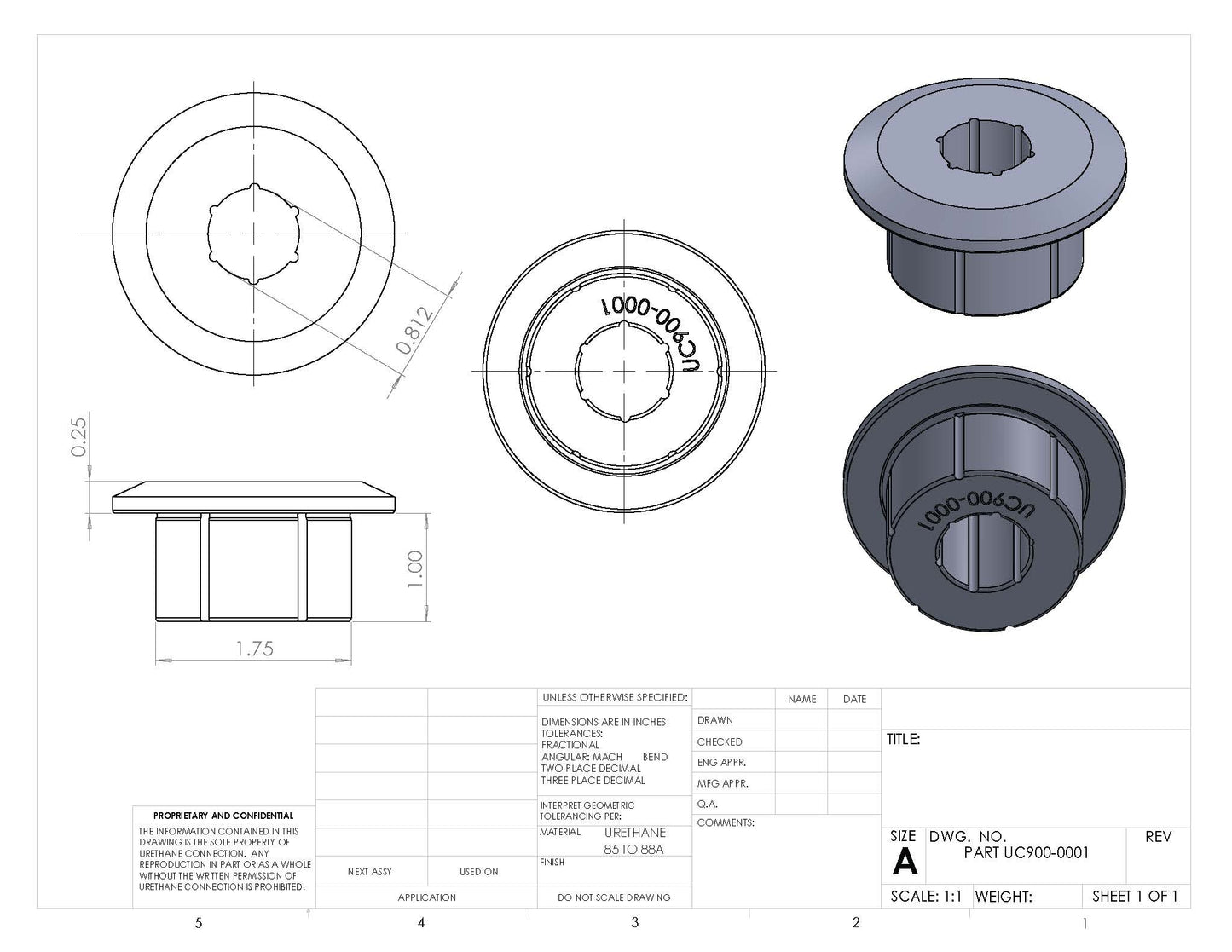 UC900-0001 BULK BUSHINGS