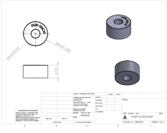 UC900-0020 BULK HARD SPACER
